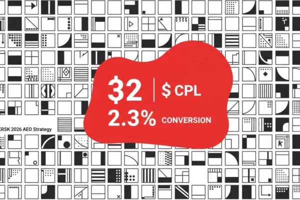 Maersk’s 2026 AEO Strategy: $32 CPL & 2.3% Conversion